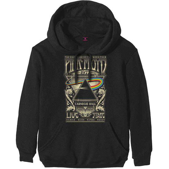 Pink Floyd Unisex Pullover Hoodie: Carnegie Hall Poster - Pink Floyd - Fanituote - Perryscope - 5055979924111 - maanantai 30. joulukuuta 2019