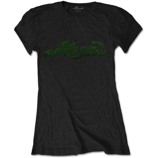 Poison Ladies T-Shirt: Vintage Logo - Poison - Marchandise -  - 5056170638111 - 