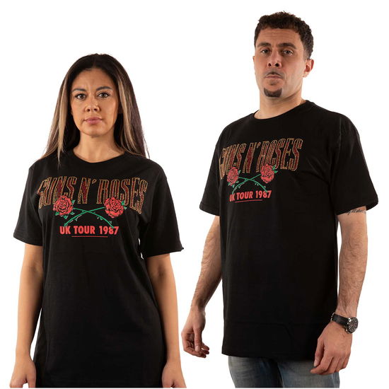 Guns N' Roses Unisex T-Shirt: 87 Tour (Embellished) - Guns N Roses - Marchandise -  - 5056561043111 - 