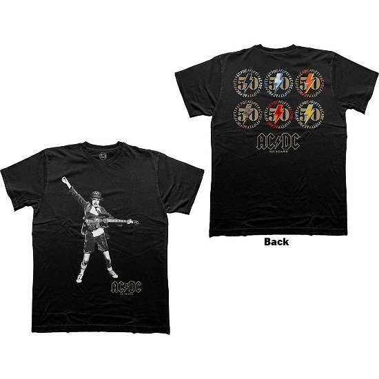 AC/DC Unisex T-Shirt: Emblems (Back Print) - AC/DC - Marchandise -  - 5056737235111 - 