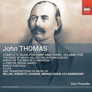 Cover for Duo Praxedis · John Thomas: Complete Duos for Harp and Piano, Volume Five (CD) (2024)