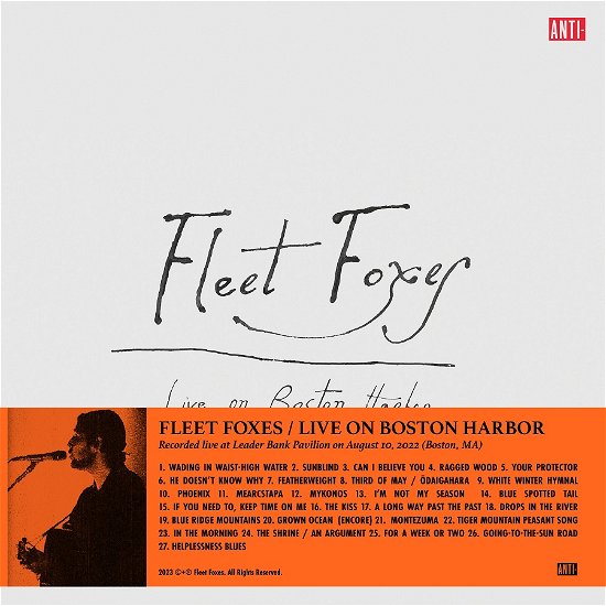 Live On Boston Harbor - Fleet Foxes - Música - EPITAPH - 8714092800111 - 20 de abril de 2024