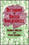 Cover for Richard Aldrich · Dictionary of British Educationists (Paperback Bog) (1989)