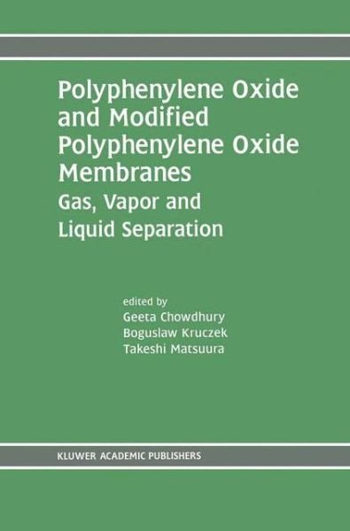 Geeta Chowdhury · Polyphenylene Oxide and Modified Polyphenylene Oxide Membranes: Gas, Vapor and Liquid Separation (Innbunden bok) [2001 edition] (2001)