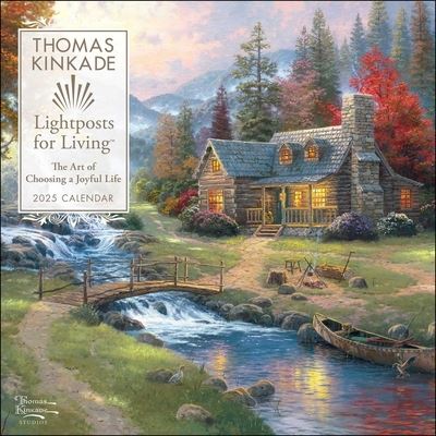 Cover for Thomas Kinkade · Thomas Kinkade Lightposts for Living 2025 Wall Calendar (Kalender) (2024)