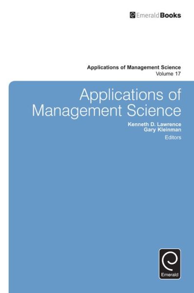 Cover for Kenneth Lawrence · Applications of Management Science - Applications of Management Science (Hardcover Book) (2015)