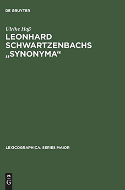 Cover for Ulrike Hass-Zumkehr · Leonhard Schwartzenbachs &quot;Synonyma&quot; (Book) (1986)