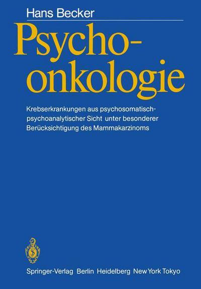 Cover for Hans Becker · Psychoonkologie (Paperback Book) [German edition] (1986)
