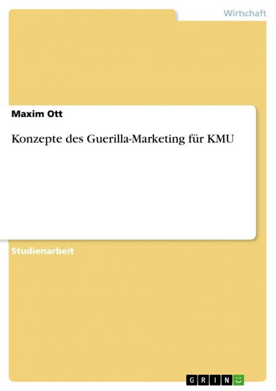 Cover for Ott · Konzepte des Guerilla-Marketing für (Book) [German edition] (2009)