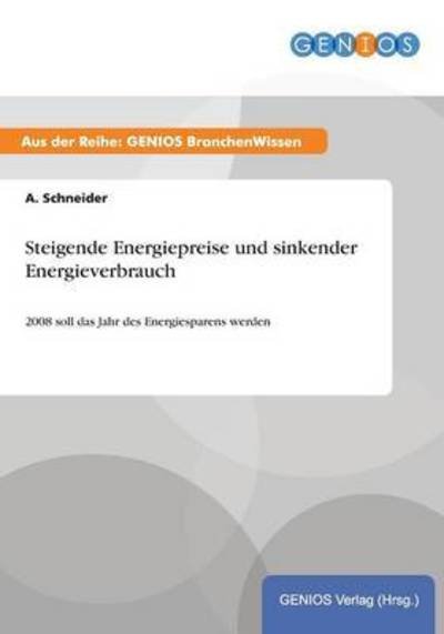 Cover for A Schneider · Steigende Energiepreise Und Sinkender Energieverbrauch (Paperback Book) (2015)