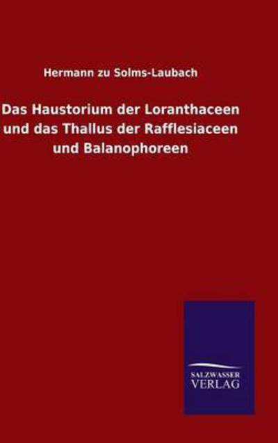 Cover for Solms-Laubach · Das Haustorium der Lorant (Book) (2015)