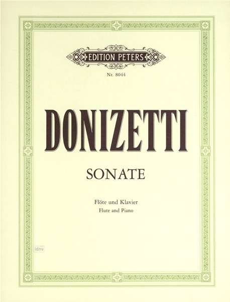 Cover for Gaetano Donizetti · Flute Sonata in C Major (Partituren) (2001)