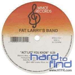 Cover for Fat Larry's Band · Act Like You Know (LP) (1990)