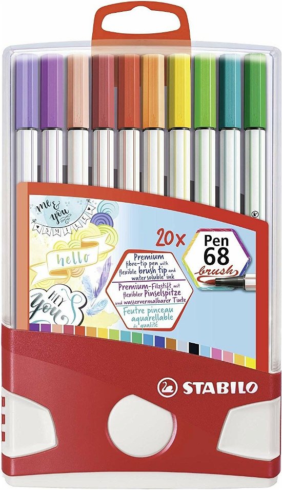 20 STABILO Pen 68 brush Brush-Pens farbsortiert - Stabilo - Inne - Stabilo - 4006381561112 - 