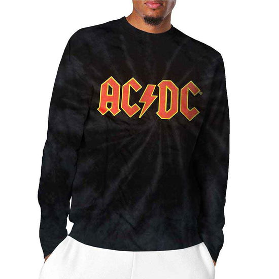 Cover for AC/DC · AC/DC Unisex Long Sleeve T-Shirt: Logo (Black) (Wash Collection) (CLOTHES) [size L] (2021)