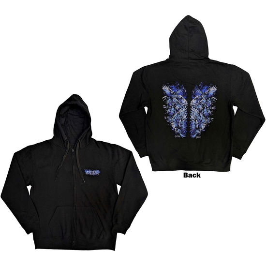 Cover for Bring Me The Horizon · Bring Me The Horizon Unisex Zipped Hoodie: Blue Crow Wings (Black) (Back Print) (Hoodie) [size S] (2023)