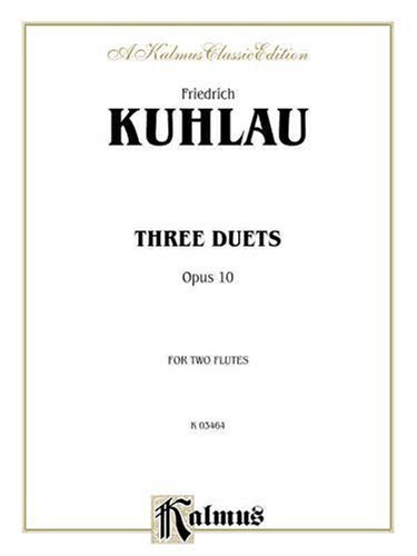 Cover for Kuhlau · Kuhlau 3 Duets 2 Flutes Op 0 2 (Paperback Bog) [A Kalmus Classic edition] (1985)