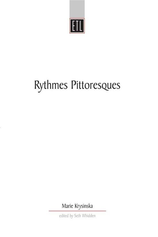 Cover for Marie Krysinska · Rythmes Pittoresques - Exeter Textes Litteraires (Paperback Book) (2005)