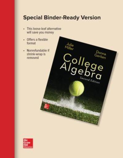 Cover for Julie Miller · Loose Leaf Version for College Algebra (Bok) (2016)