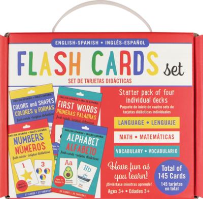 Cover for Peter Pauper Press Inc. · Bilingual Flash Cards - Alphabet, Colors &amp; Shapes, First Words, and Numbers (English / Spanish) (Set of 4) (Cards) (2022)