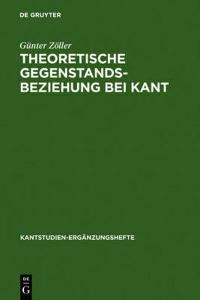 Cover for Zöller · Theoretische Gegenstandsbeziehun (Book) (1983)