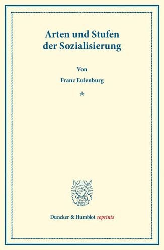 Cover for Eulenburg · Arten und Stufen der Sozialis (Book) (2013)