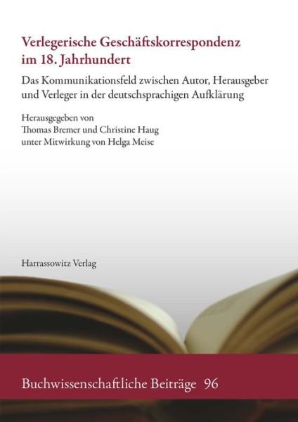 Cover for Haug · Verlegerische Geschäftskorresponde (Book) (2018)
