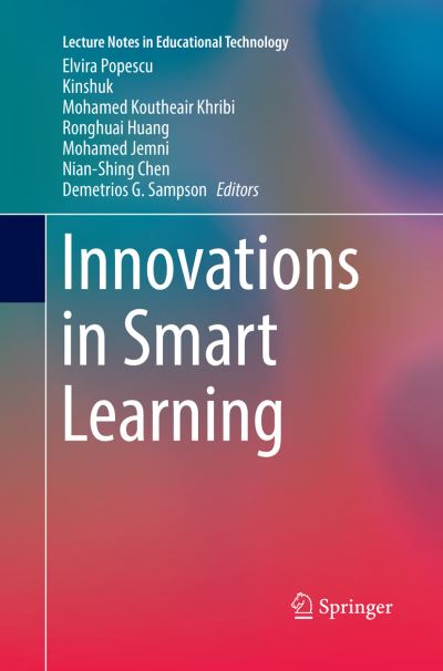 Cover for Innovations in Smart Learning - Lecture Notes in Educational Technology (Paperback Book) [Softcover reprint of the original 1st ed. 2017 edition] (2018)