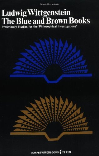 Cover for Ludwig Wittgenstein · The Blue and Brown Books (Preliminary Studies for the Philosophical Investigations) (Pocketbok) [1st Edition in This Form edition] (1965)