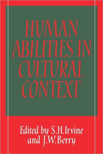 Cover for S H Irvine · Human Abilities in Cultural Context (Paperback Book) (2011)