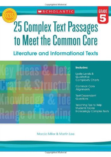 Cover for Marcia Miller · 25 Complex Text Passages to Meet the Common Core: Literature and Informational Texts: Grade 5 (Paperback Book) [Csm Wkb edition] (2014)