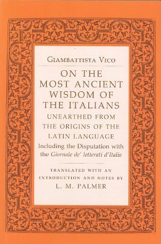 Cover for Giambattista Vico · On the Most Ancient Wisdom of the Italians: Unearthed from the Origins of the Latin Language (Paperback Book) (1988)