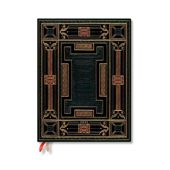 Cover for Paperblanks · Onyx (Asterales) Ultra 12-month Day-at-a-time Hardback Dayplanner 2025 (Elastic Band Closure) - Asterales (Gebundenes Buch) (2024)