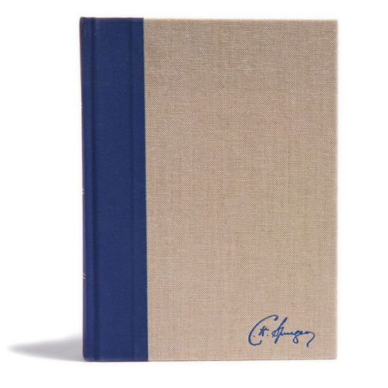 Cover for Holman Bible Holman Bible Staff · KJV Spurgeon Study Bible, Navy / Tan Cloth-Over-Board (Book) (2018)