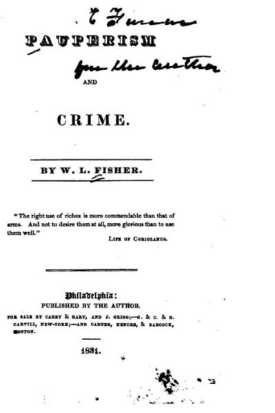 Cover for W L Fisher · Pauperism and Crime (Paperback Book) (2015)