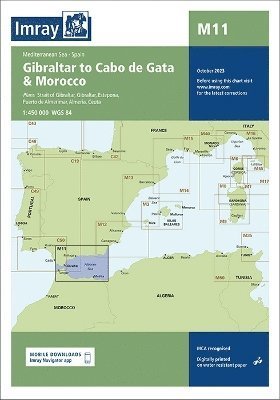 Cover for Imray · M11: Gibraltar to Cabo de Gata and Morocco - M Chart (Map) [New edition] (2023)