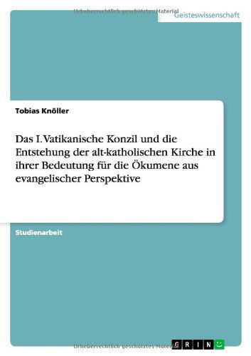 Cover for Knöller · Das I. Vatikanische Konzil und (Book) [German edition] (2010)