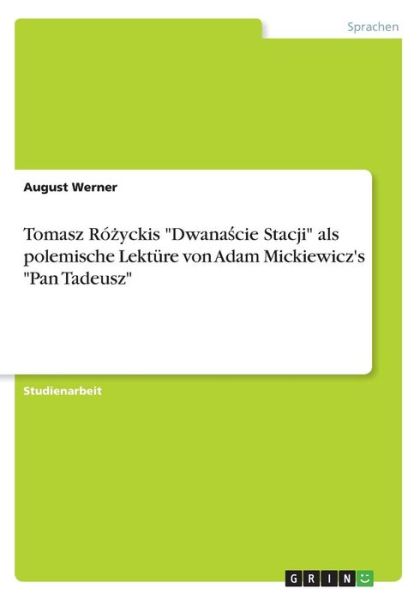 Cover for Werner · Tomasz Rózyckis &quot;Dwanascie Stacj (Book) (2016)