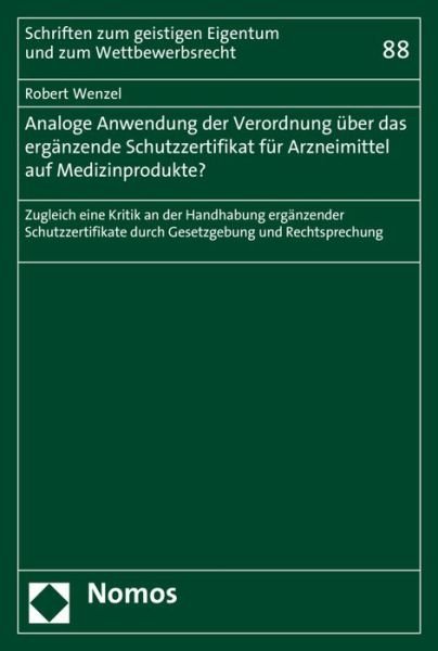 Cover for Wenzel · Analoge Anwendung der Verordnung (Book) (2017)