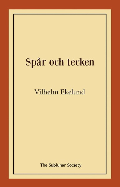 Cover for Vilhelm Ekelund · Spår och tecken (Paperback Book) (2021)