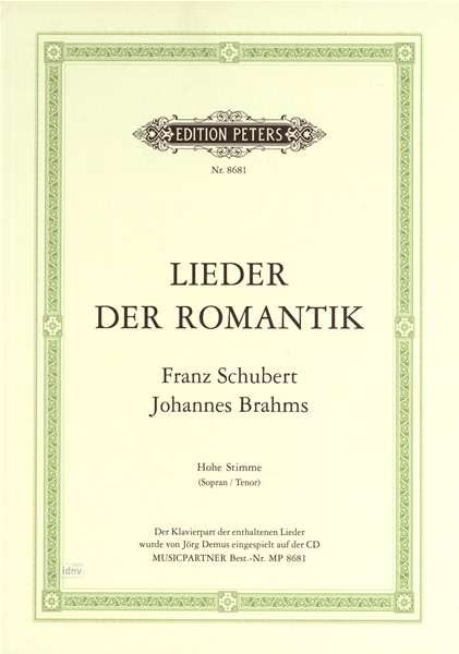 Cover for Brahms · Lieder der Romantik,ho.Sti.+Kl (Bok)
