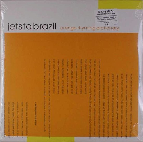 Cover for Jets To Brazil · Orange Rhyming Dictionary (180 Gram Vinyl) (2 Lp's) (LP) (2017)
