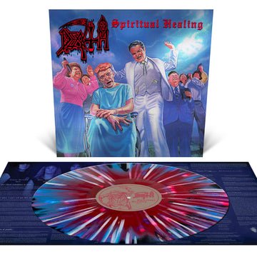 Cover for Death · Spiritual Healing (LP) [Limited Red, Cyan &amp; Black Splatter Reissue edition] [Foil Jacket] (2024)