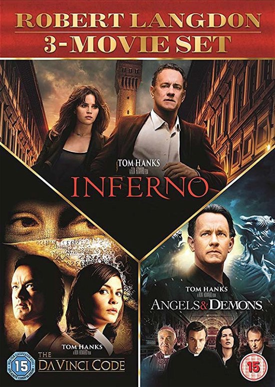 Cover for Robert Langdon 3-movie Set · Inferno / The Davinci Code / Angels &amp; Demons (PAL,2) (DVD) (2022)