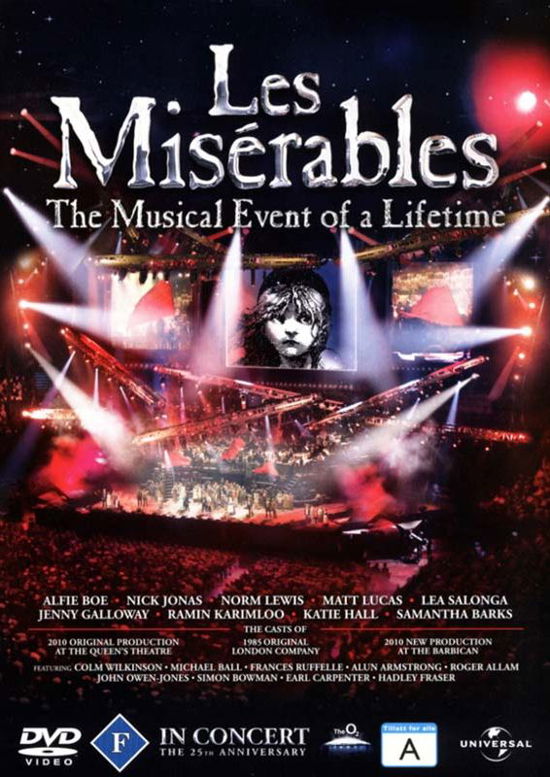 Les Misérables in Concert: The 25th Anniversary - London 2010 - Musical - Film - LOCAL VIDEO ONLY SINGLE TERRITORY - 5050582825114 - 5. april 2011