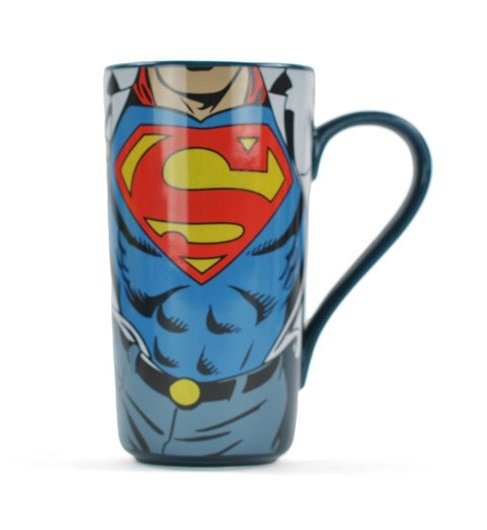 Super Strength Latte Mug - Superman - Produtos - HALF MOON BAY - 5055453443114 - 2 de fevereiro de 2017