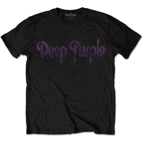 Cover for Deep Purple · Deep Purple Unisex T-Shirt: Vintage Logo (T-shirt) [size S] [Black - Unisex edition] (2020)