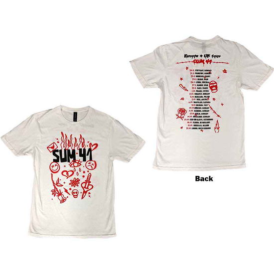 Cover for Sum 41 · Sum 41 Unisex T-Shirt: Sketches European Tour 2022 (Ex-Tour &amp; Back Print) (T-shirt) [size S]