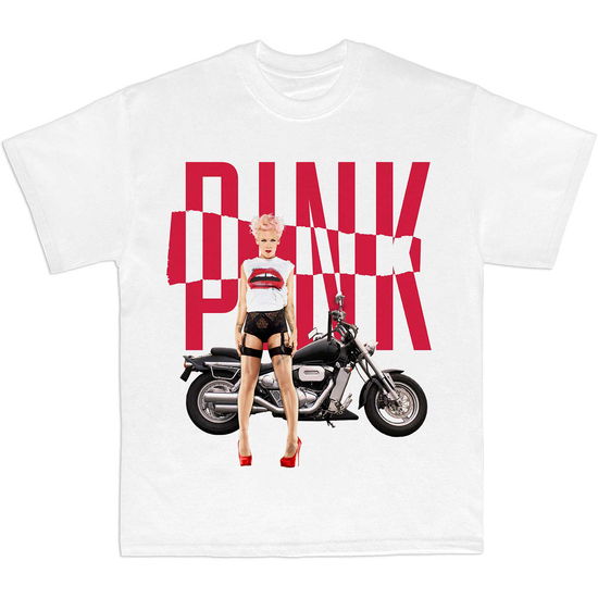 Pink Unisex T-Shirt: Motorbike - Pink - Marchandise -  - 5056737205114 - 