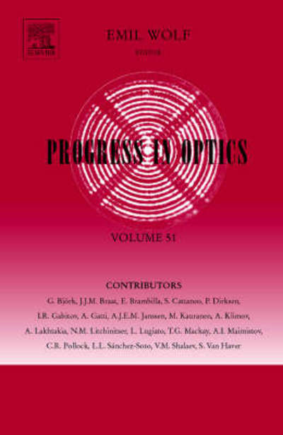 Cover for Emil Wolf · Progress in Optics - Progress in Optics (Hardcover Book) (2008)